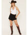 Image #1 - Levi's Women's Y2K Denim Skort, Black, hi-res