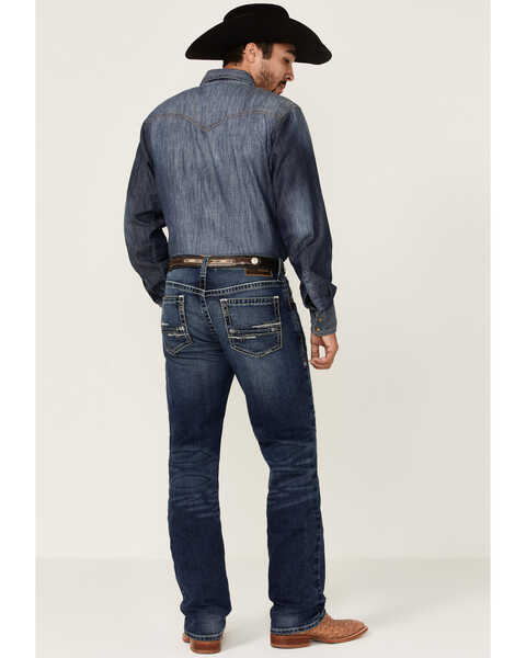 Image #3 - Ariat Men's M2 Summit Stretch Stackable Relaxed Bootcut Jeans , Blue, hi-res