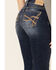 Sailey Women's Thick Stitch Bootcut Jeans, Blue, hi-res