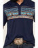 Image #3 - RANK 45® Men's Knao Border Print Short Sleeve Polo Shirt, Dark Blue, hi-res