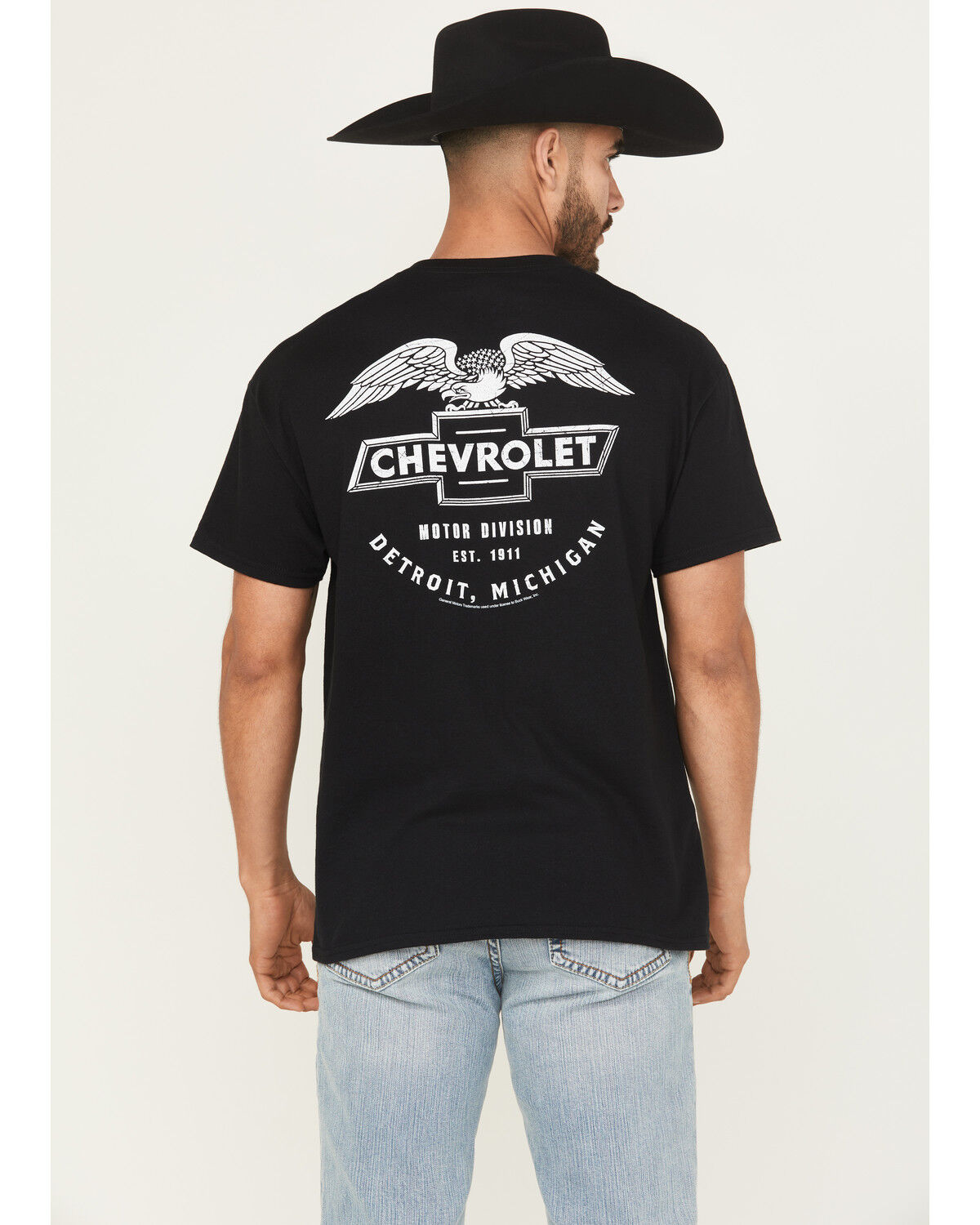 Image #1 - Buckwear Men's Chevy Eagle Short Sleeve Graphic T-Shirt, Black, hi-res