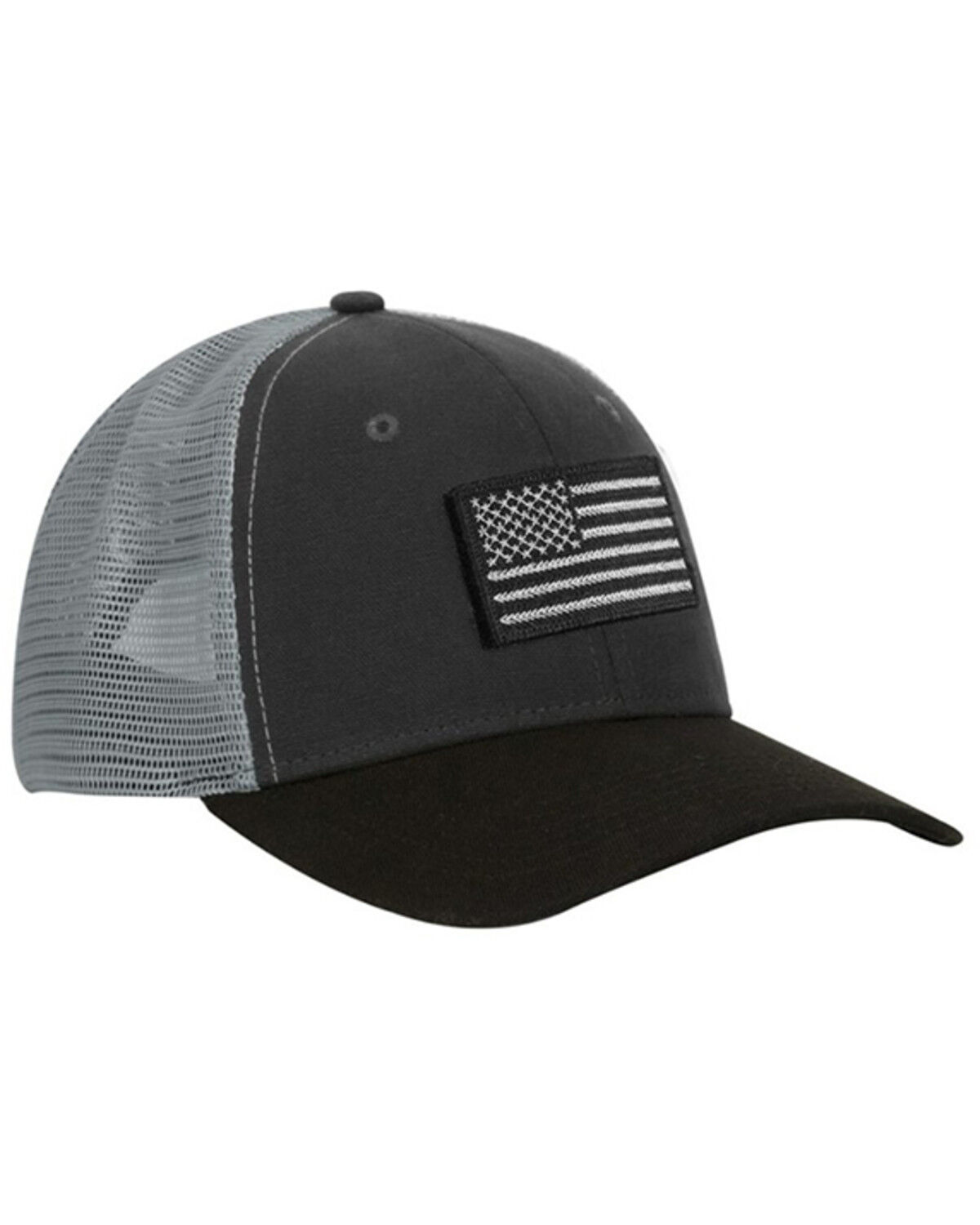 Image #1 - Dri-Duck Men's Hudson Americana Flag Patch Ball Cap, Black, hi-res