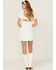 Image #4 - Originality Women's Emma Flutter Sleeve Tie Back Mini Dress, Off White, hi-res