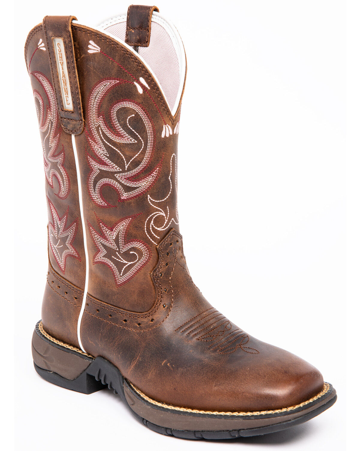 Image #1 - Shyanne Women's Xero Gravity Lite Western Performance Boots - Broad Square Toe, Brown, hi-res