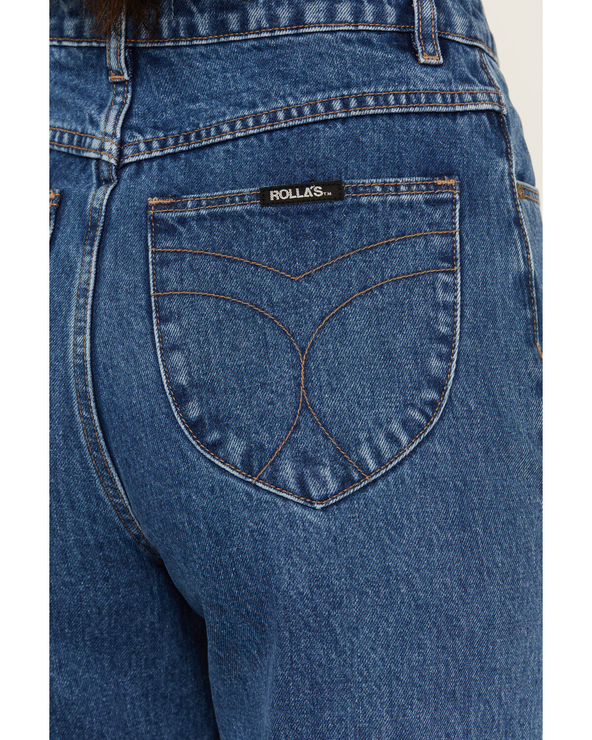 Image #4 - Rolla's Women's Medium Wash High Rise Wide Leg Sailor Jeans, Medium Wash, hi-res