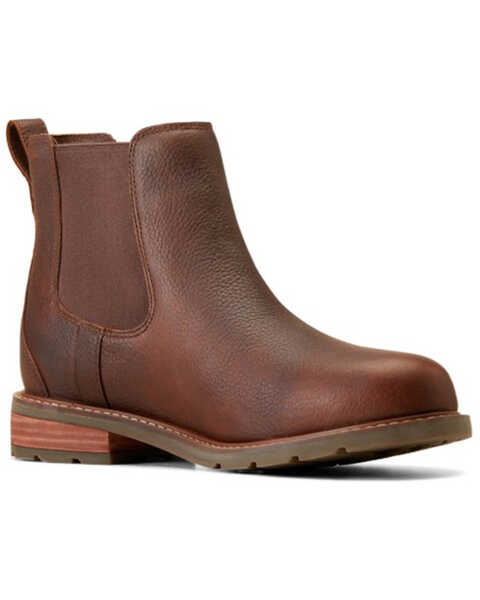 Ariat Men's Wexford Waterproof Chelsea Boots - Medium Toe , Brown, hi-res