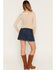 Image #3 - Cleo + Wolf Women's Medium Wash Denim Seamed Mini Skort, Medium Wash, hi-res