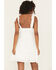 Image #4 - Ash & Violet Women's Solid Bow Sleeveless Mini Dress, White, hi-res