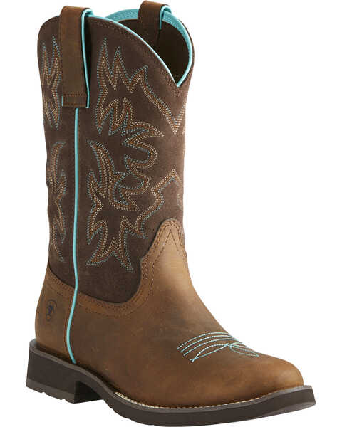 Image #1 - Ariat Women's Delilah Western Performance Boots - Round Toe, Brown, hi-res