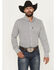 Image #1 - Ariat Men's Meyer Floral Print Long Sleeve Button-Down Western Shirt, White, hi-res