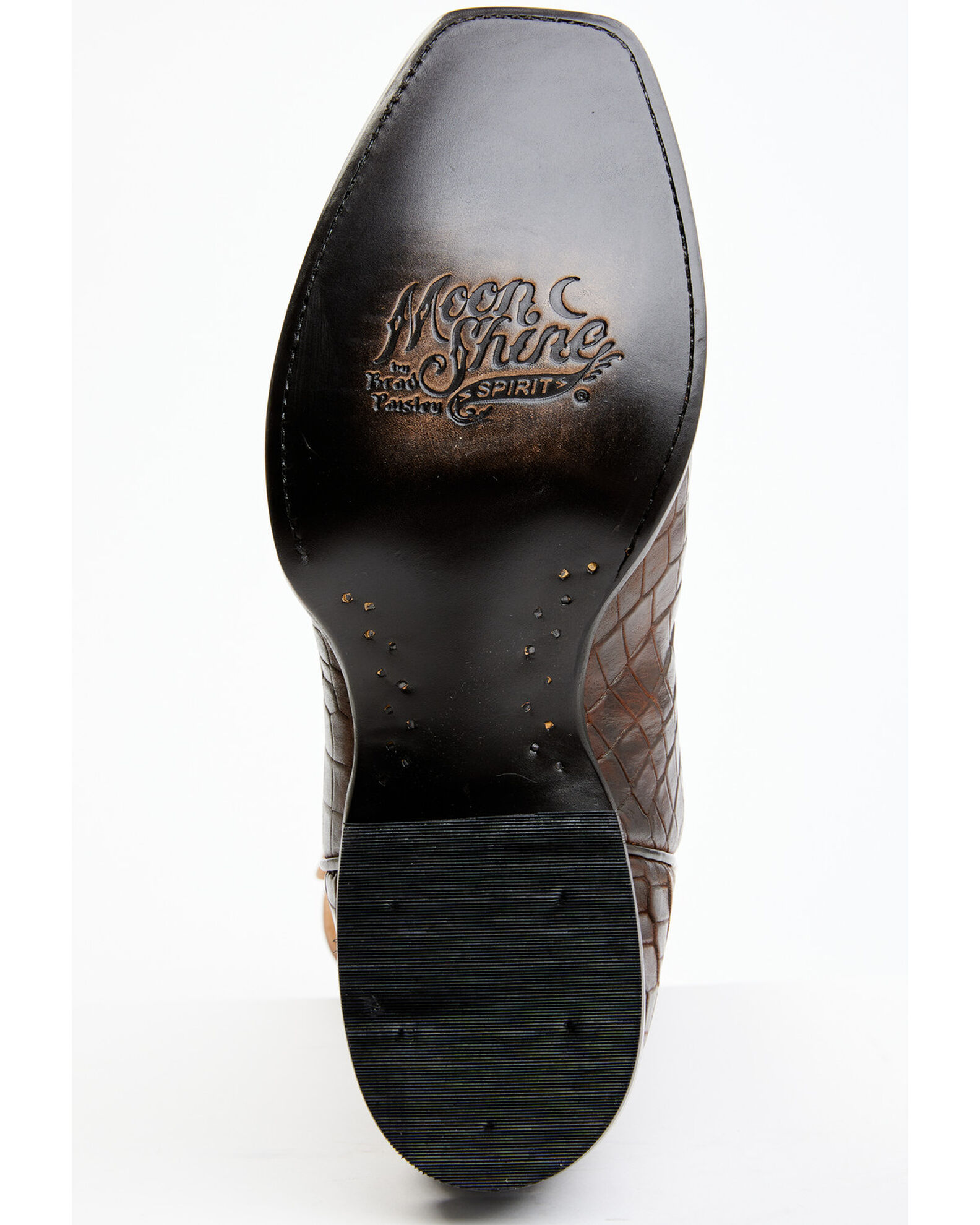 Product Name: Moonshine Spirit Men's Madison Brown Printed Leather Western  Boots - Square Toe