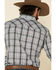Wrangler Men's Fashion Snap Med Gray Plaid Long Sleeve Western Shirt , Grey, hi-res