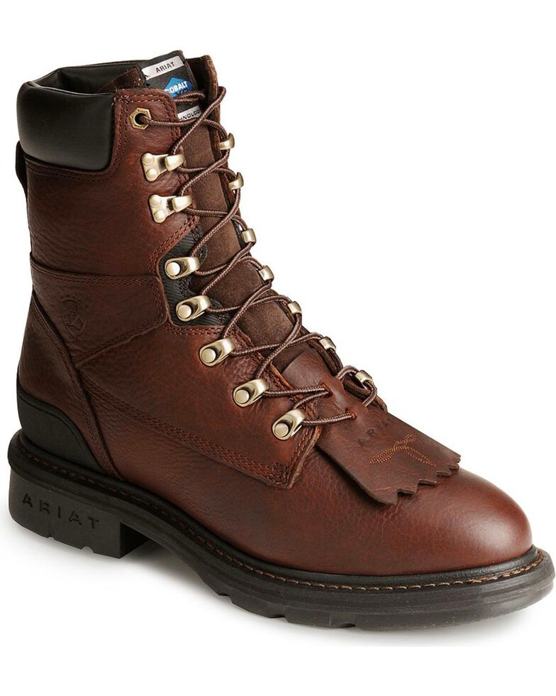 Ariat Hermosa Cobalt XR 8" Lace-up Work Boots - Steel Toe, Redwood, hi-res