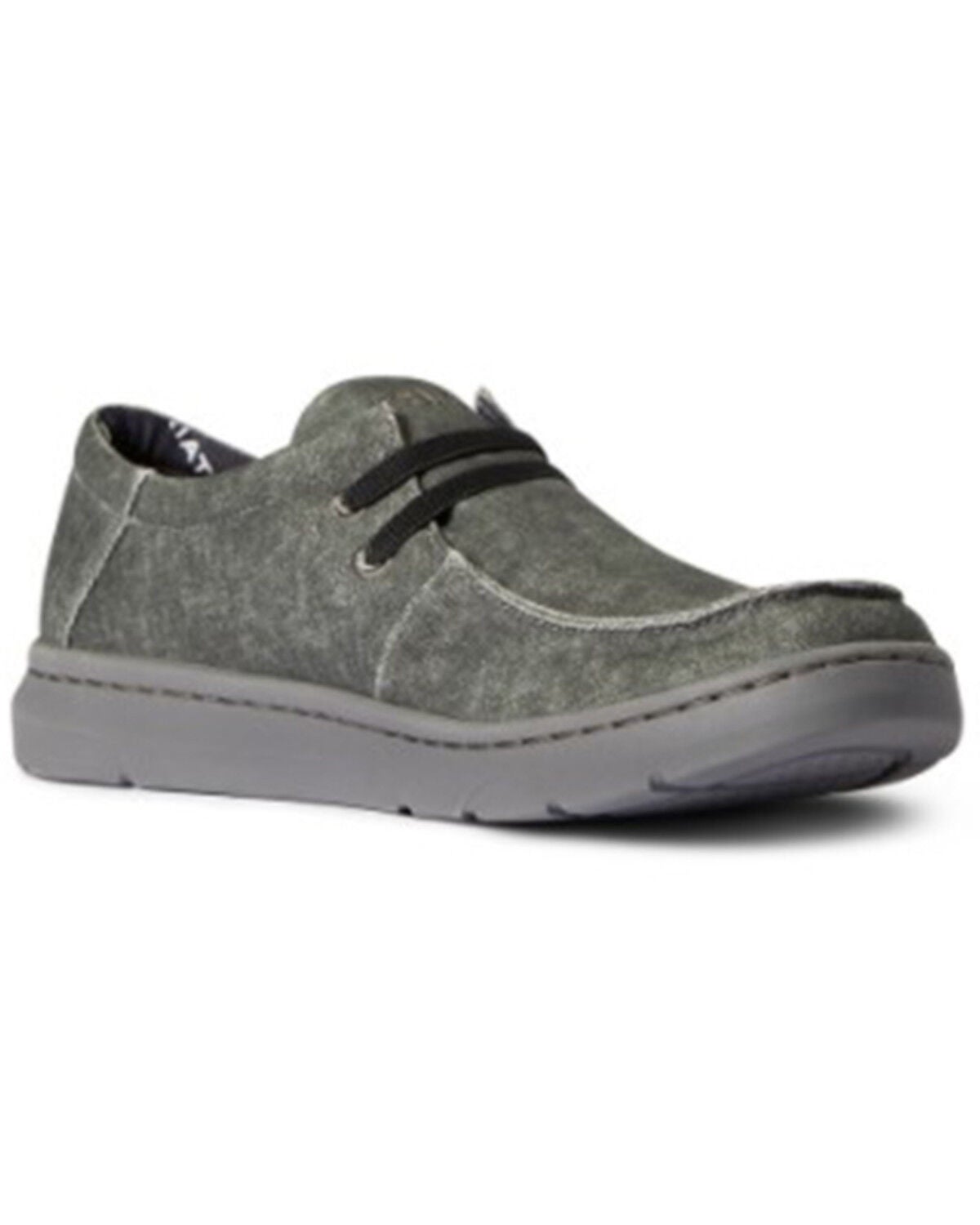 Ariat Men's Canvas Stretch Hilo - Moc Toe, Grey, hi-res
