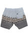 Image #2 - Hooey Boy's Southwestern Print Board Shorts, Grey, hi-res