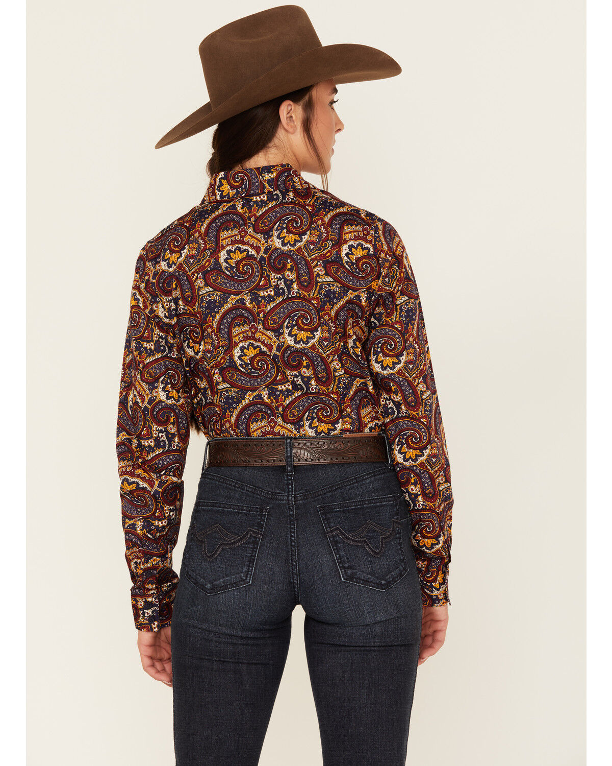 Image #4 - Cinch Women's Floral & Paisley Print Long Sleeve Button-Down Shirt, , hi-res