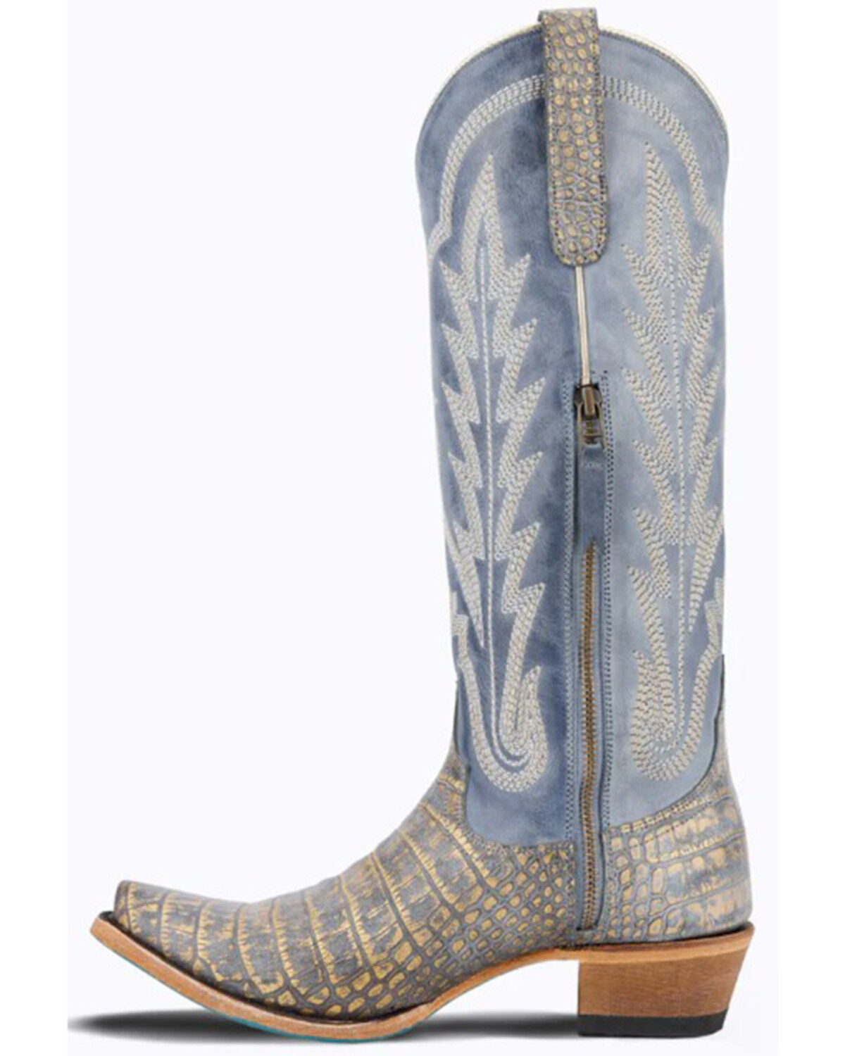 Image #3 - Lane Women's Skylight Tall Western Boots - Snip Toe, Blue, hi-res