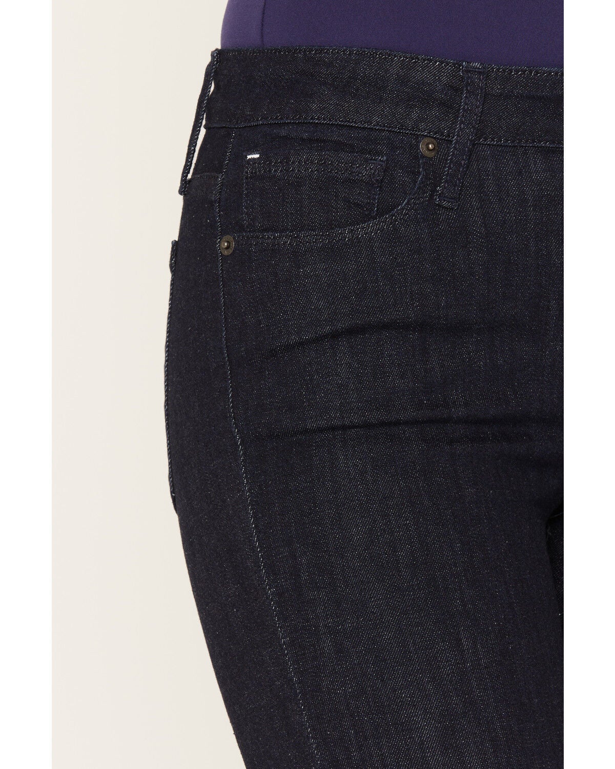 Image #2 - Haddad Women's Vintage Dark Wash Venice Bootcut Stretch Denim Jeans, Dark Wash, hi-res