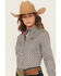Image #2 - Cinch Women's Medallion Print Long Sleeve Button-Down Western Shirt, Light Blue, hi-res