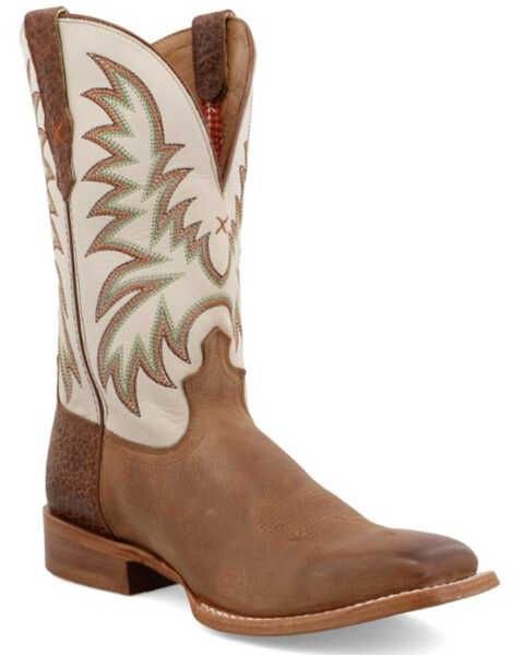 Twisted X Men's Rancher Western Boots - Broad Square Toe, Ivory, hi-res