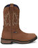 Image #2 - Tony Lama Men's Boom Saddle Cowhide Pull On Soft Western Work Boots - Round Toe , Tan, hi-res
