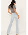 Image #3 - Shyanne Women's Light Wash Low Rise Seamed Bootcut Jeans, Light Medium Wash, hi-res