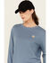 Image #2 - Carhartt Women's Tencel™ Fiber Series Relaxed Fit Sweatshirt, Light Blue, hi-res