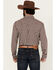 Image #4 - Blue Ranchwear Men's Bryce Plaid Print Long Sleeve Snap Western Shirt, Red, hi-res