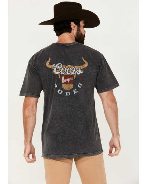 Changes Men's Coors Rodeo Bull Logo Short Sleeve Graphic T-Shirt , Black, hi-res
