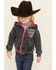 Cowgirl Hardware Toddler Girls' Wild & Free Zip-Front Hoodie , Black, hi-res