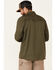 HOOey Men's Solid Olive Habitat Sol Long Sleeve Snap Western Shirt , Olive, hi-res