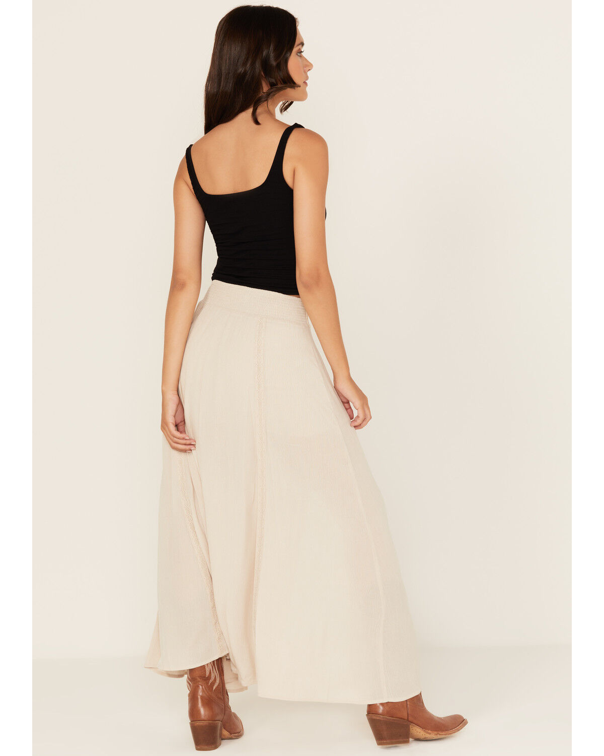 Image #3 - Shyanne Women's Lace Inset Maxi Skirt, Natural, hi-res
