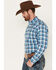 Image #2 - Ariat Men's Mateo Plaid Long Sleeve Western Shirt , Turquoise, hi-res