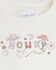 Image #2 - Angel Dear Infant Girls' Howdy Long Sleeve Onesie, Pink, hi-res