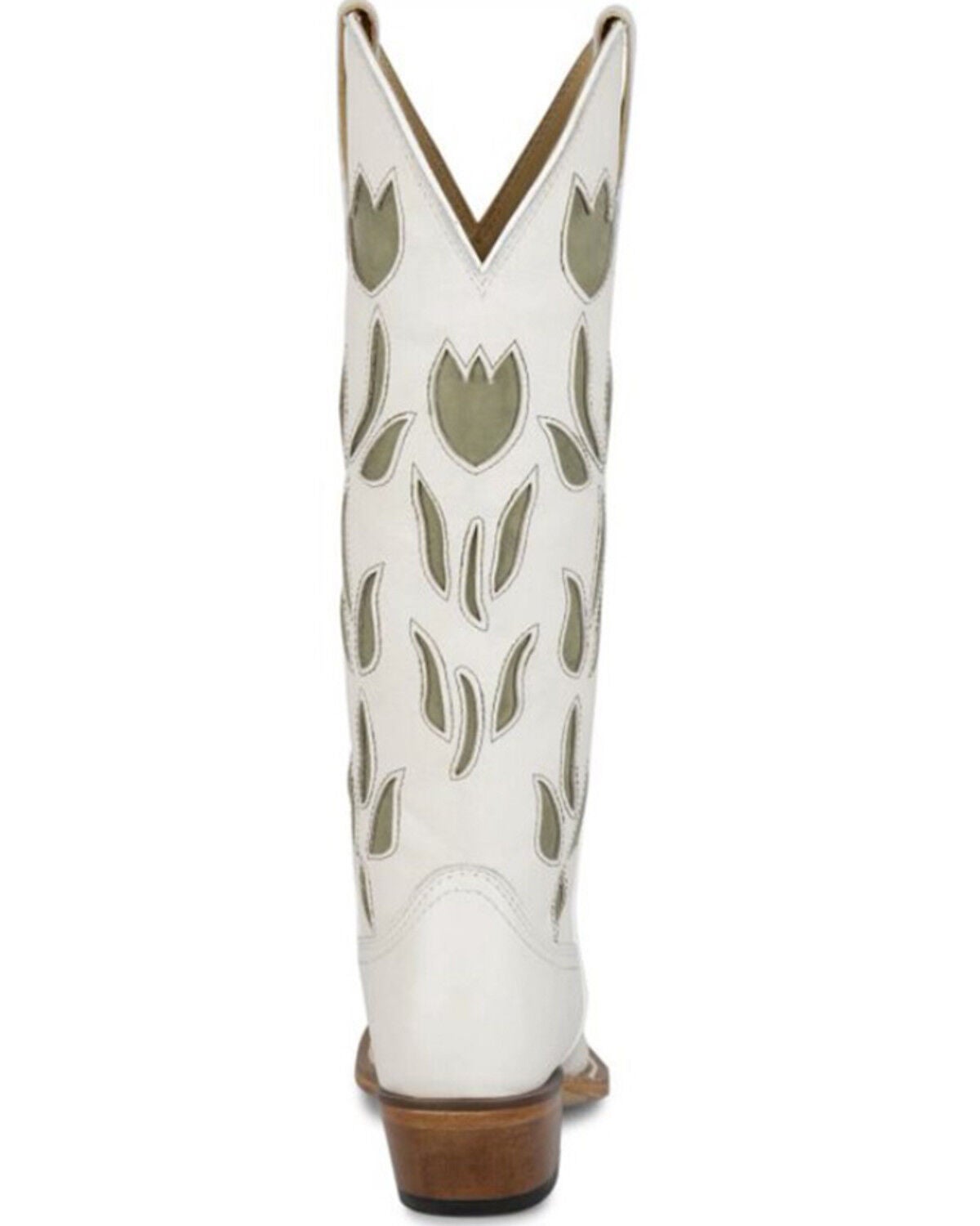 Image #6 - Justin Women's May Vintage Tall Western Boots - Snip Toe, White, hi-res