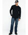 Image #6 - Hawx Men's Black Logo Crew Long Sleeve Work T-Shirt - Big, Black, hi-res