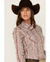 Image #2 - Rough Stock by Panhandle Women's Wallpaper Print Long Sleeve Pearl Snap Stretch Western Shirt , Orange, hi-res