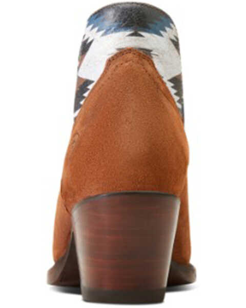 Image #3 - Ariat Women's Chimayo Roughout Booties - Snip Toe , Brown, hi-res