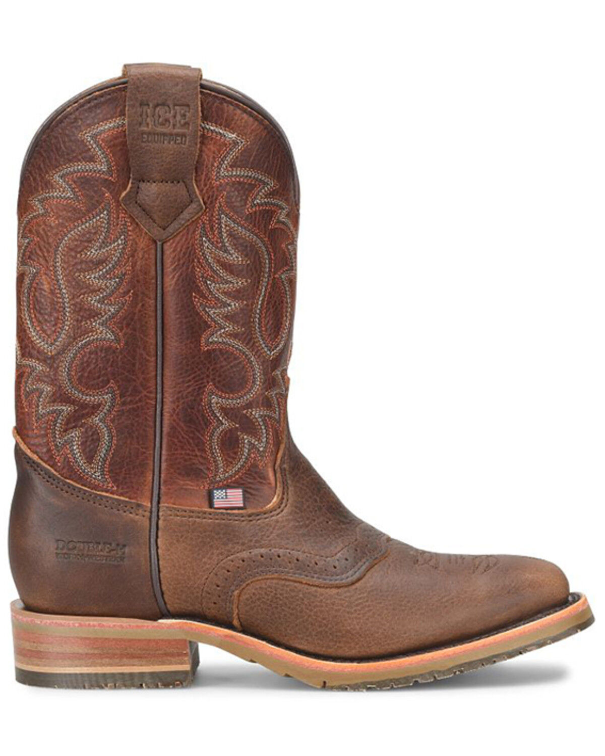 Image #2 - Double H Men's Cody Western Performance Boots - Square Toe, Brown, hi-res