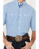 Image #3 - George Strait by Wrangler Men's Plaid Print Short Sleeve Button-Down Stretch Western Shirt , Blue, hi-res