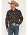Image #1 - Cody James Men's Thornbush Paisley Print Long Sleeve Snap Western Shirt - Tall, Black, hi-res