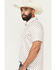 Image #2 - Rock & Roll Denim Men's Geo Print Short Sleeve Button-Down Stretch Polo Shirt, Natural, hi-res