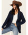 Image #1 - Ariat Women's Dark Wash Denim Blazer, Dark Wash, hi-res