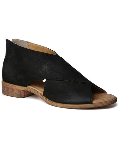 Band of the Free Women's Venice Western Casual Shoes - Open Toe, Black, hi-res