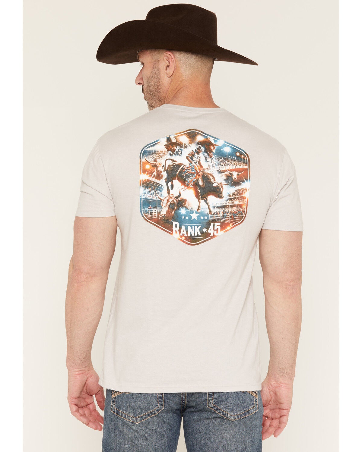 Image #4 - RANK 45&reg; Men's Stadium Lights Short Sleeve Graphic T-Shirt, Natural, hi-res