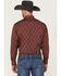 Image #4 - Rodeo Clothing Men's Boot Barn Exclusive Paisley Print Long Sleeve Snap Western Shirt, Burgundy, hi-res