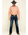 Rough Stock By Panhandle Men's Arden Geo Print Long Sleeve Western Shirt , Orange, hi-res
