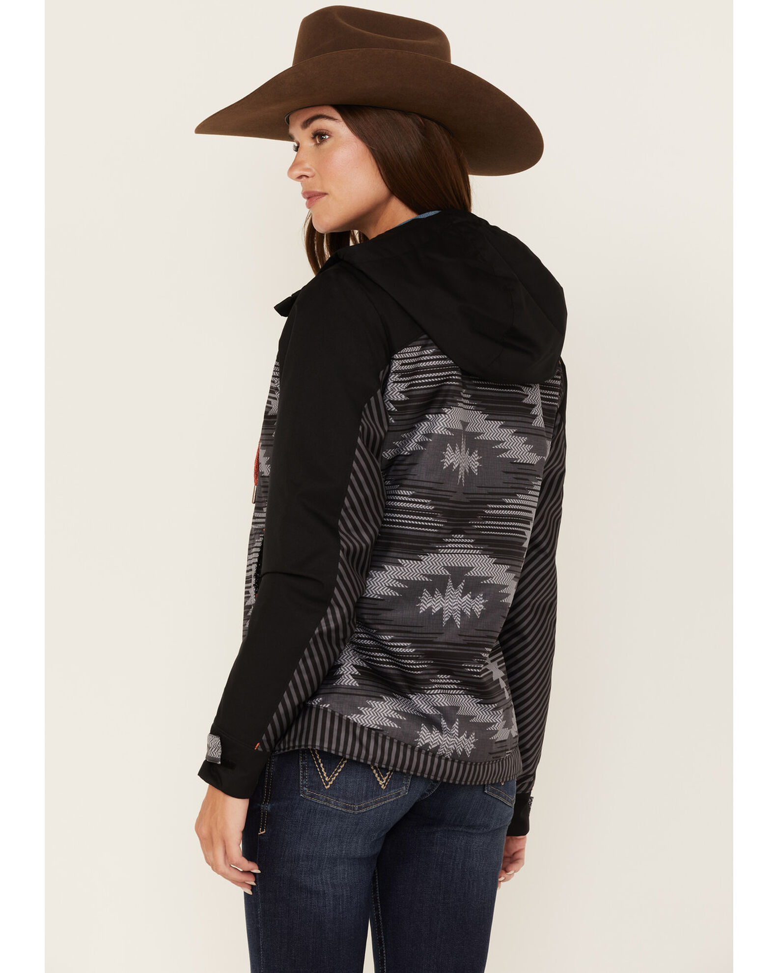 Image #4 - Cinch Women's Southwestern Stripe Ski Coat, , hi-res