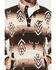 Image #3 - Cowboy Hardware Men's Southwestern Striped 1/4 Snap Pullover, Brown, hi-res