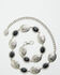 Image #2 - Shyanne Women's Black Stone Chain Belt, Silver, hi-res